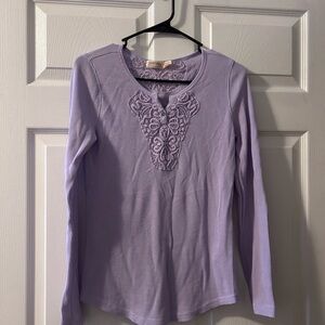 Faded Glory Lilac Long Sleeve Top